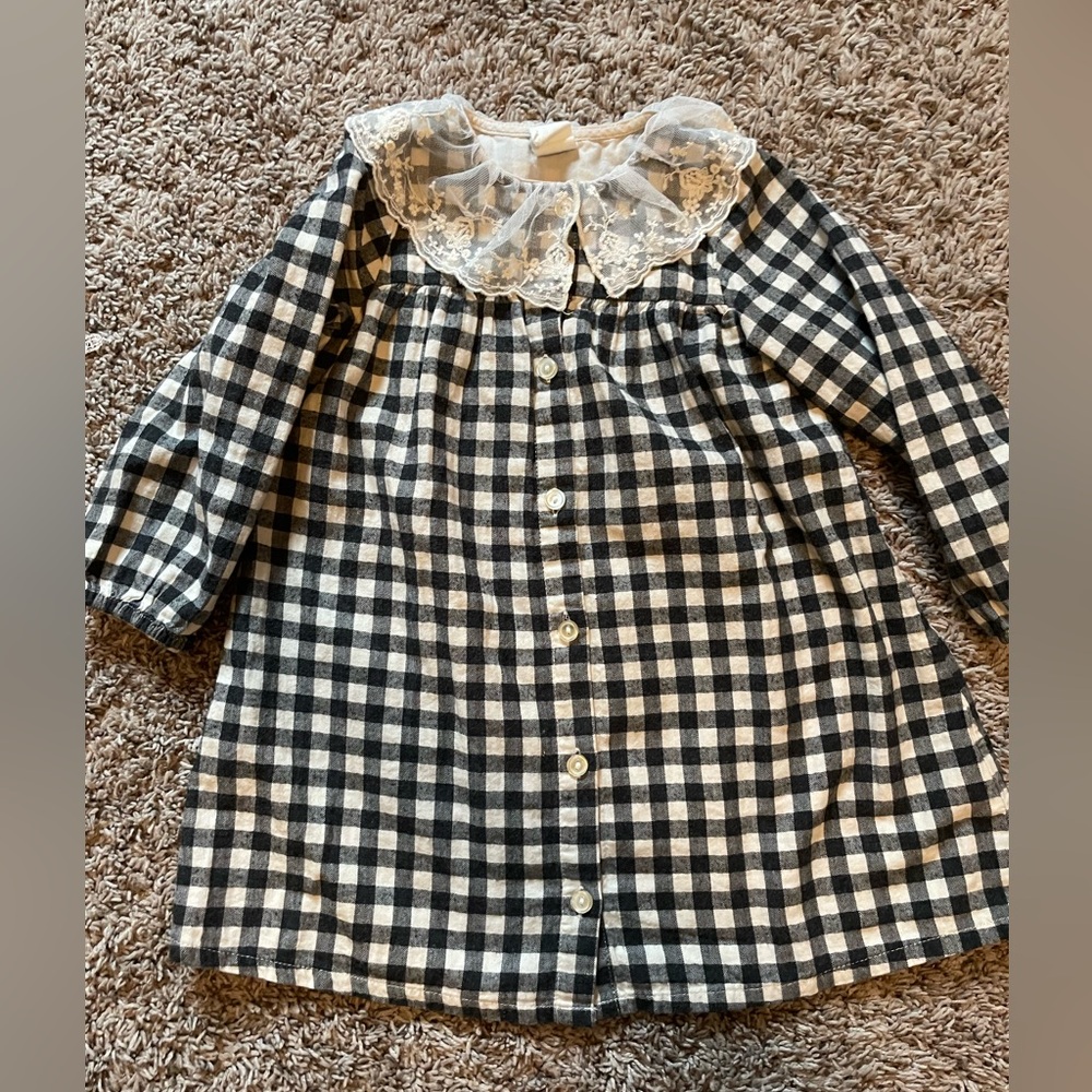 Gingham Flannel Dress